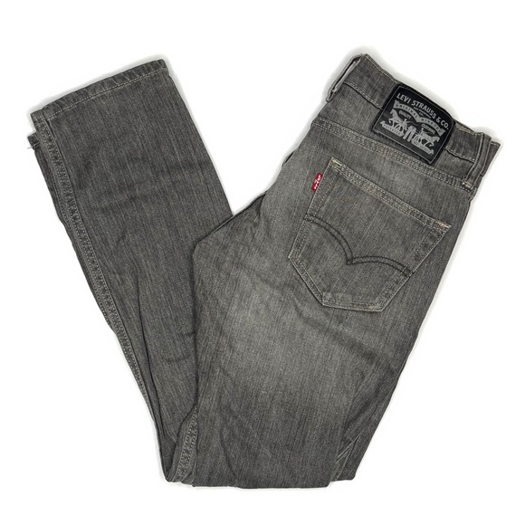Levi's Other - Levi’s Grey Light Wash Slim Straight Leg Jeans